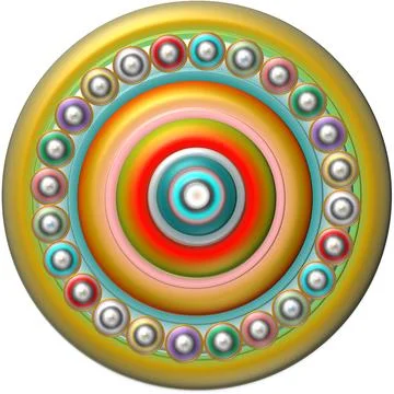 Concentric radial optic Stock Illustration
