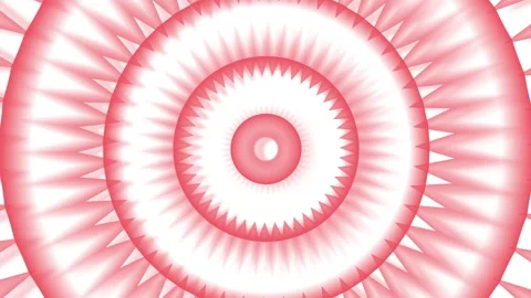 Concentric radial pattern with layered circular rings and triangular spikes.. Video stock 329840445