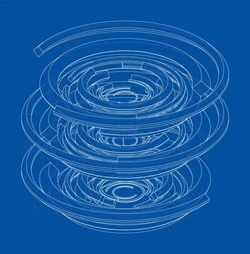 Concentric, radiating circles. Vector 스톡 일러스트