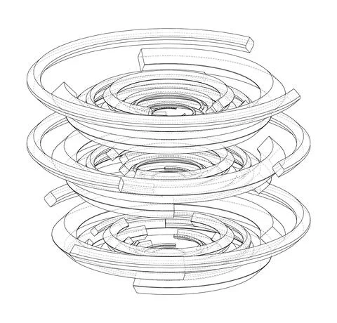 Concentric, radiating circles. Vector 스톡 일러스트