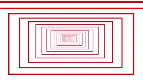 Concentric Rectangular Shapes Visualization Stock Footage 332881899