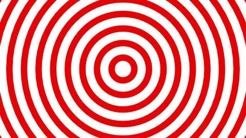 Concentric Red and White Circles Pattern. Stockillustratie