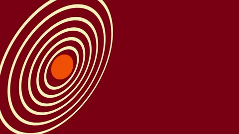 Concentric Red Hypnotic Target Lines Stock Footage 346803348