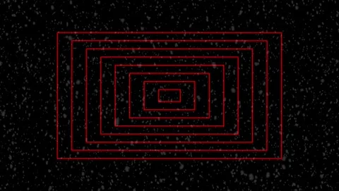 Concentric Red Rectangles on Dark Speckled Background Stock Footage 317546108