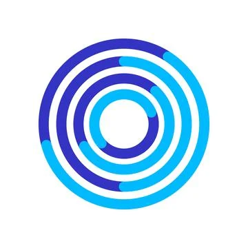 Concentric ring chart visualizing data progress and analytics Illustrazione stock
