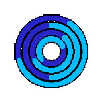 Concentric ring chart visualizing data progress and analytics Stockillustratie