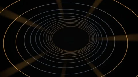 Concentric Rings and Light Rays Seamless Loop Stock Footage 340565906