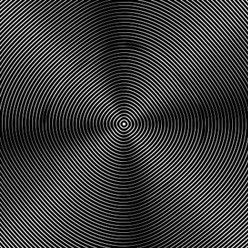 Concentric rings, circles circular geometric pattern. Abstract monochrome tex Stock Illustration
