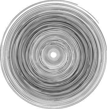 Concentric rings circles pattern abstract monochrome element vortex whirlpool イラスト素材