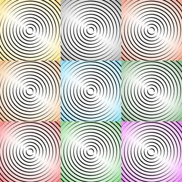 Concentric rings, circles pattern. Circles background pattern. Stock Illustration
