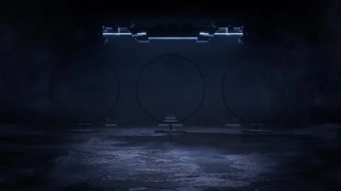 Concentric rings igniting into a bright ring tunnel Stock Footage 346782707