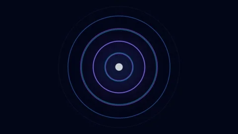Concentric Rings Radiating from a Central Point Stock Footage 347628688