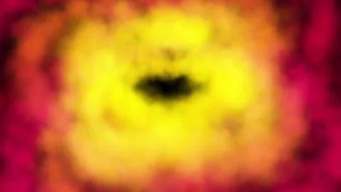 Concentric rings of smoke, clouds of nebula on black background Stock Illustration