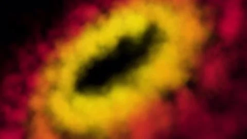 Concentric rings of smoke, clouds of nebula on black background Stock Illustration