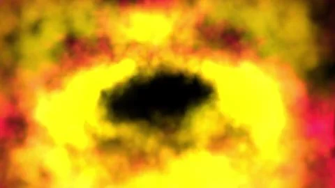 Concentric rings of smoke, clouds of nebula on black background Stock Illustration