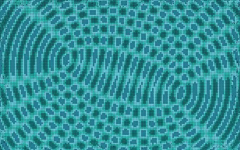Concentric Ripple Wave Interference in Teal and Aqua Stock Illustration