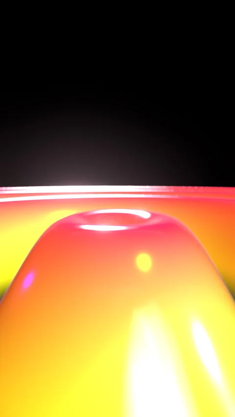 Concentric Ripples Radar Waves: 3D Abstract Fluid Circular Loop (4K Vertical 9:1 Stock-Footage 335735369
