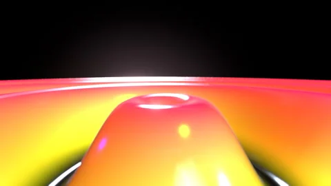 Concentric Ripples Radar Waves: 3D Abstract Fluid Circular Loop (4K Broadcast 16 Stock Footage 335735494