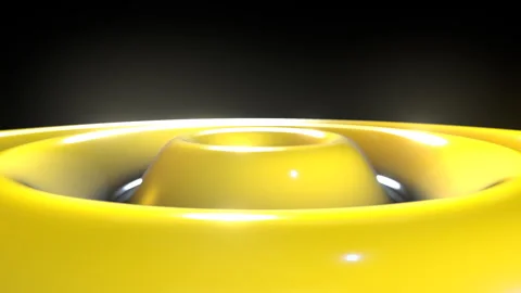 Concentric Ripples Radar Waves: 3D Abstract Fluid Circular Loop (4K Broadcast 16 Stock Footage 335735726