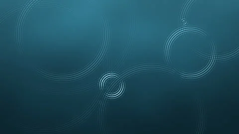 Concentric ripples spreading on calm dark water, top view, 4K seamless loop Видео 347569810
