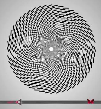 Concentric rotating circular geometric figure of a tornado or vortex. vector  스톡 일러스트