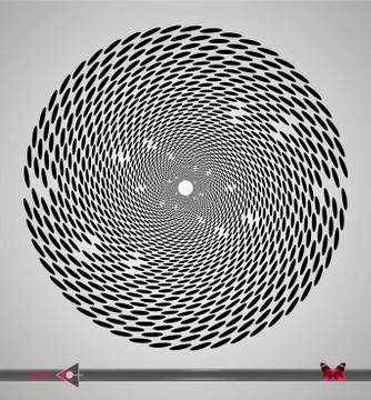 Concentric rotating circular geometric figure of a tornado or vortex. vector  イラスト素材