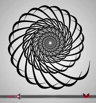 Concentric rotating circular geometric figure of a tornado or vortex. vector  Stock Illustration