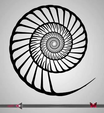 Concentric rotating circular geometric figure of a tornado or vortex. vector  イラスト素材