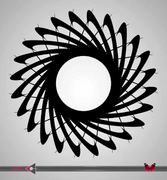 Concentric rotating circular geometric figure of a tornado or vortex. vector  イラスト素材