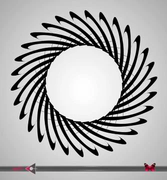 Concentric rotating circular geometric figure of a tornado or vortex. vector  스톡 일러스트
