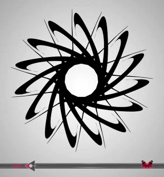 Concentric rotating circular geometric figure of a tornado or vortex. vector  イラスト素材