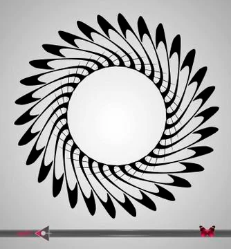 Concentric rotating circular geometric figure of a tornado or vortex. vector  스톡 일러스트