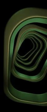 Concentric Rounded Square Tunnels Receding Into Dark Abstract Futuristic Ve.. Stock Illustration