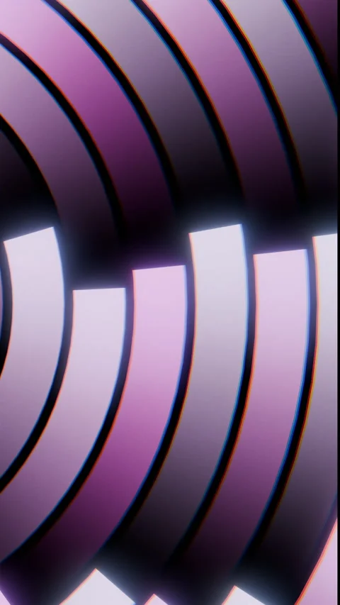 Concentric segmented rings glowing and sweeping across radial maze pattern, with Stock Footage 345972295
