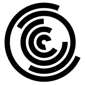 Concentric segments of circles, random lines following a circle path. Stock Illustration