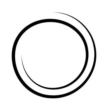 Concentric spiral frame offset circular geometry boundary black structure Stock-Illustration