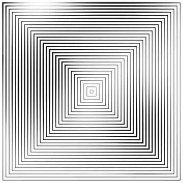 Concentric square background. Silhouette of rectangular shapes. Vector illust Stock Illustration