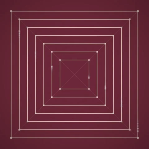 Concentric Square Grid Animation: Abstract Geometric Pattern with Depth and.. 스톡 동영상 347811204