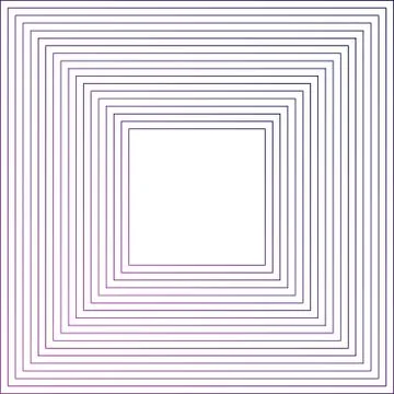 Concentric squares ,concentric abstract geometric pattern. Radial, square linear Stock Illustration