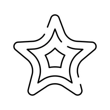 Concentric star line art icon design element Stock Illustration