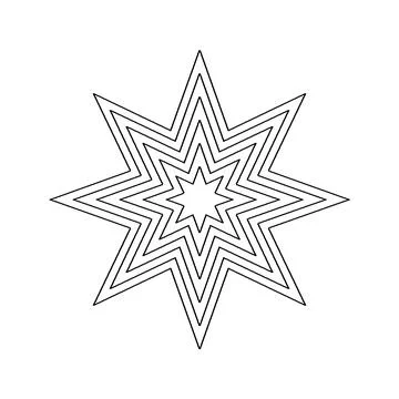 Concentric Star Mesh Abstract Geometric Network Background Stock Illustration