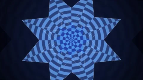 Concentric star optical illusion seamless loop motion background Stock-Footage 345394077
