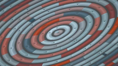 Concentric textured rings create hypnotic circular formations Stock Footage 342869671