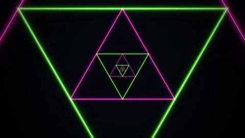 Concentric triangles infinite zoom seamless loop motion background Stock Footage 345182934