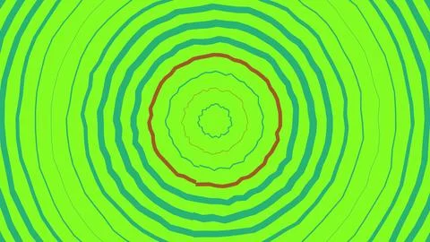 Concentric wave pattern in green and blue colors Stockillustratie