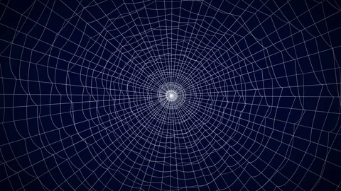 Concentric white web on a blue background Stock Footage 114569209