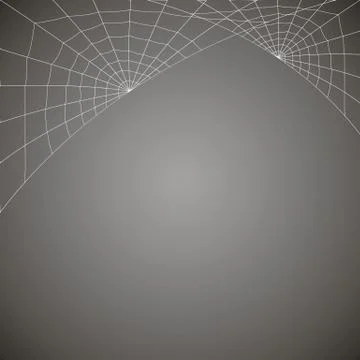 Concentric white web on a gray background Stock Illustration