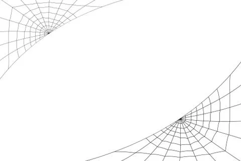 Concentric white web on a white background Illustrazione stock