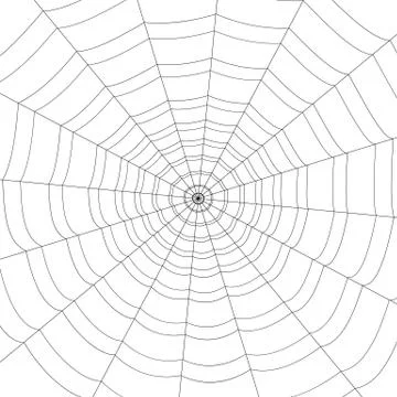 Concentric white web on a white background Illustrazione stock