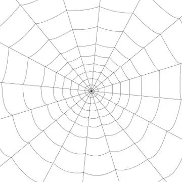 Concentric white web on a white background Illustrazione stock